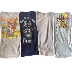 4 Shirts Adult XL (Blackbeard, Old Man Club, Monmouth Lacrosse, Desert Skeleton)